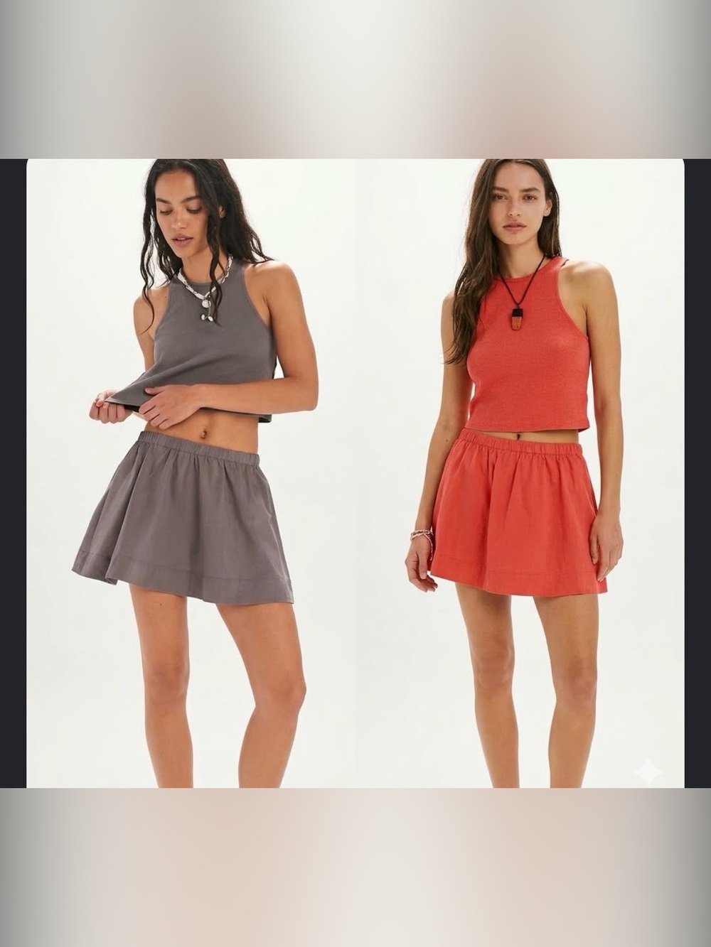 FREE PEOPLE Free-est Milani 2 skirt and 2 tank top sets Size Large NWT